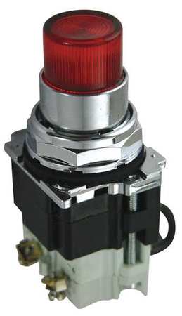 EATON Pilot Light, Press, 120VAC, Red 10250T221LRP06