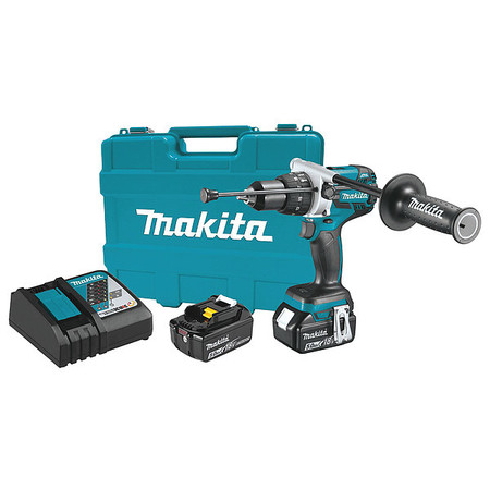 Makita 18.0 V Hammer Drill, Battery Included, 1/2 in Chuck XPH07TB