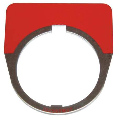 EATON Blank Legend Plate, Half Round, Red 10250TM37