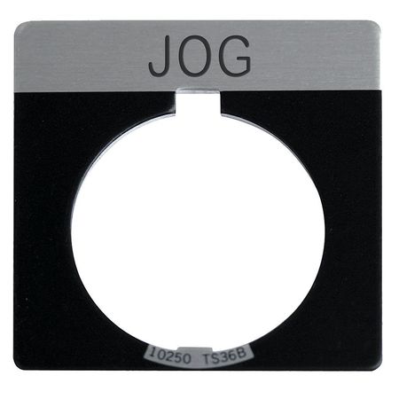 EATON Cutler-Hammer Legend Plate, Square, Jog, Black 10250TS19