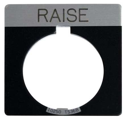 EATON Legend Plate, Square, Raise, Black 10250TS28