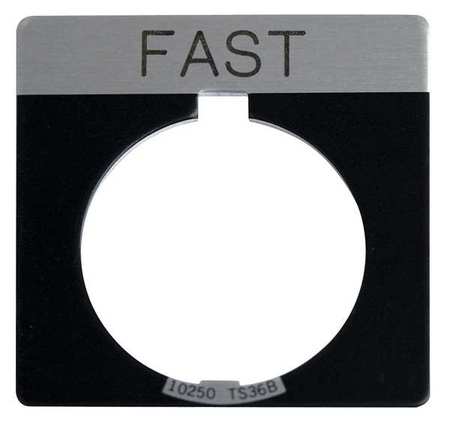 EATON Legend Plate, Square, Fast, Black 10250TS75