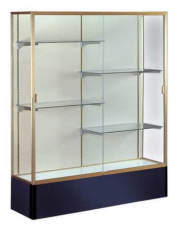 GHENT Display Case, 72X48X16, Navy, Package Quantity: 1 374PB-GD-NY