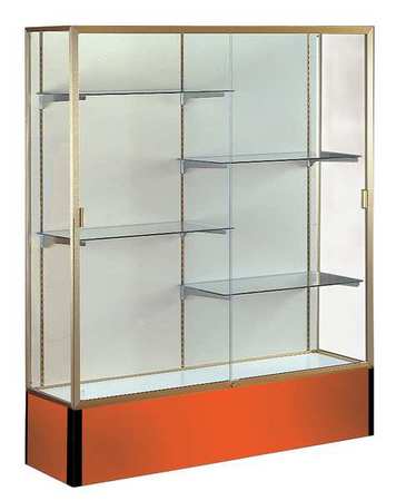 GHENT Display Case, 72X48X16, Orange, Height (In.): 72 374PB-GD-OR