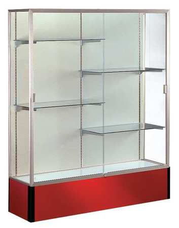 GHENT Display Case, 72X48X16, Red, Package Quantity: 1 374PB-SN-RD