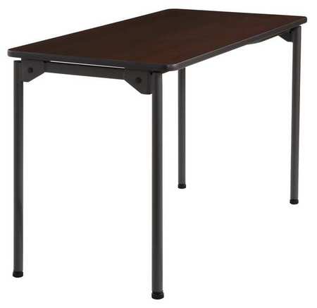 ICEBERG Rectangle Maxx LegroomÃ¢â€žÂ¢ Wood Folding Table, Walnut - 24" x 48", Walnut 65804