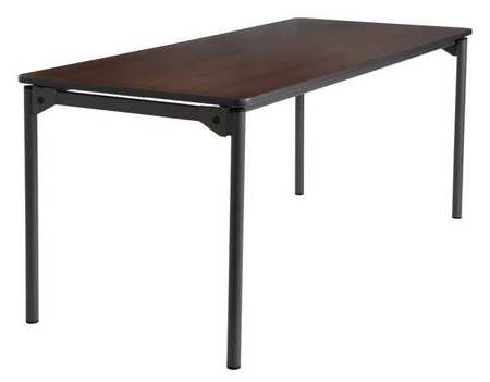 ICEBERG Rectangle Maxx LegroomÃ¢â€žÂ¢ Wood Folding Table, Walnut - 30" x 72", Walnut 65824
