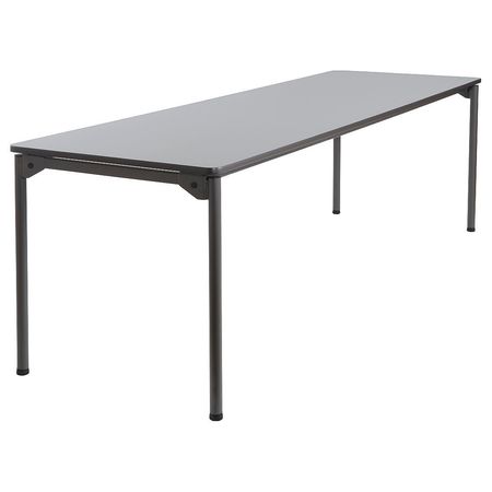 ICEBERG Rectangle Maxx LegroomÃ¢â€žÂ¢ Wood Folding Table, Gray - 30" x 96", Grey 65837