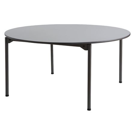 ICEBERG Round Maxx LegroomÃ¢â€žÂ¢ Wood Folding Table, Gray - 60" Round, Thermal Fused Melamine Laminate Top 65867