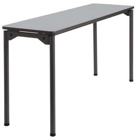 ICEBERG Rectangle Maxx LegroomÃ¢â€žÂ¢ Wood Folding Table, Gray - 18" x 60", Grey 65877