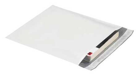 ZORO SELECT Expansion Poly Mailers, 11"x13"x2", White, PK100 39UK90