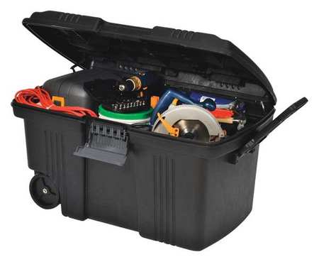 Contico Pro Tiffin Rolling Tool Box, Plastic, Black, 37-3/4" W x 22-3/4" D x 20-1/4" H GUK3725