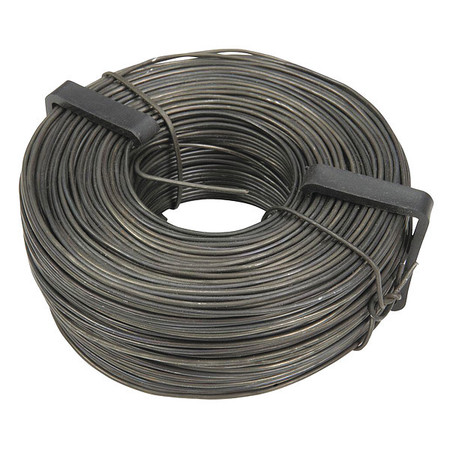 Zoro Select 16 Gauge Rebar Tie Wire, 96 ft L, Bare Wire, Steel, 2 Wraps Per Tie 16BARTW1