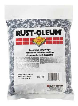 Rust-Oleum Floor Chip, Black/White, Vinyl, 1 lb. 205220