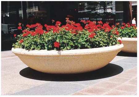 WAUSAU TILE Planter, Round, 72in.Lx72in.Wx18in.H TF4143W22