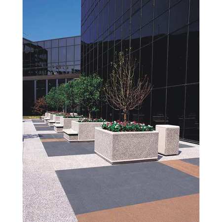 WAUSAU TILE Planter, Square, 96in.Lx96in.Wx36in.H TF4214W22