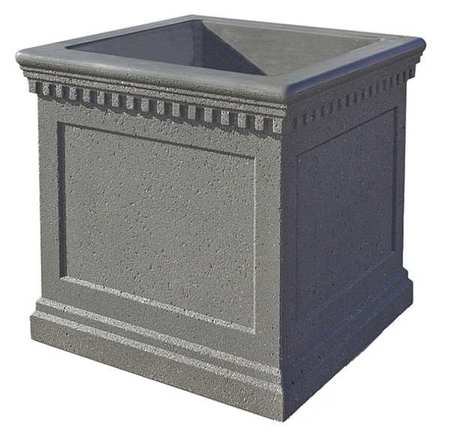 WAUSAU TILE Planter, Square, 24in.Lx24in.Wx20in.H TF4236W22
