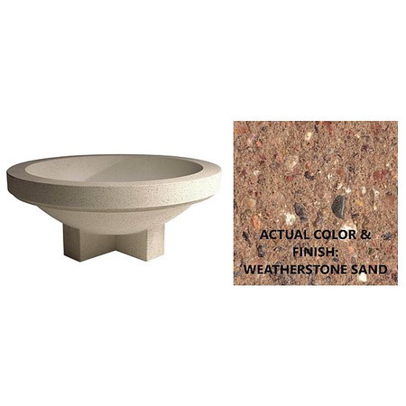 WAUSAU TILE Planter, Round, 36in.Lx36in.Wx19in.H SL4034W22