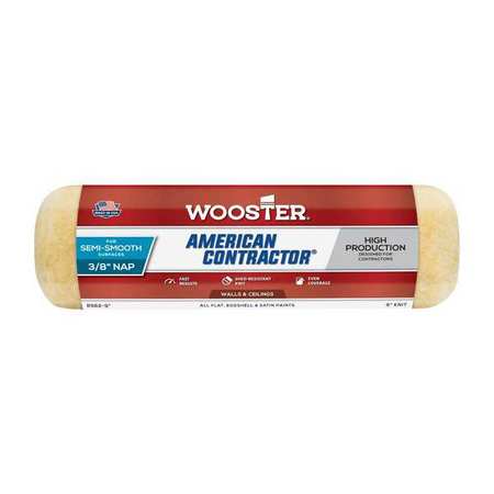 WOOSTER 9" Paint Roller Cover, 3/8" Nap, Knit Fabric R562-9
