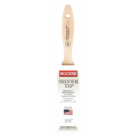 Wooster 1-1/2" Varnish Paint Brush, Silver CT Polyester Bristle, Wood Handle 5222-1 1/2