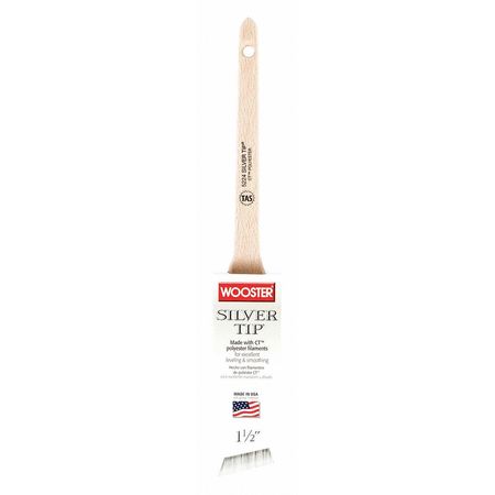 Wooster 1-1/2" Angle Sash Paint Brush, Silver CT Polyester Bristle, Wood Handle 5224-1 1/2