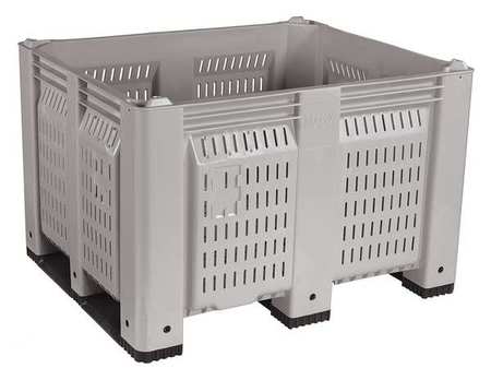 DECADE PRODUCTS Gray Bulk Container, Plastic, 25.4 cu ft Volume Capacity M023000-104