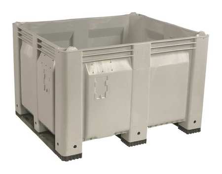 DECADE PRODUCTS Gray Bulk Container, Plastic, 25.4 cu ft Volume Capacity M013000-104