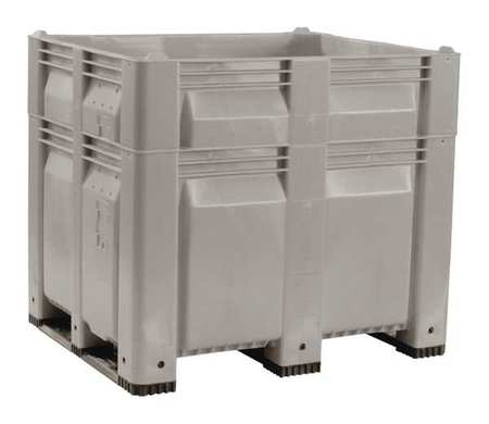DECADE PRODUCTS Gray Bulk Container, Plastic, 39 cu ft Volume Capacity C0130H46-104