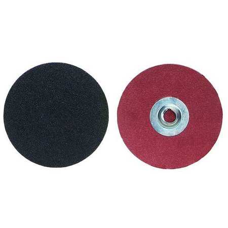 NORTON ABRASIVES Quick Change Disc, 60 Grit, 3 in., PK50 66623319024