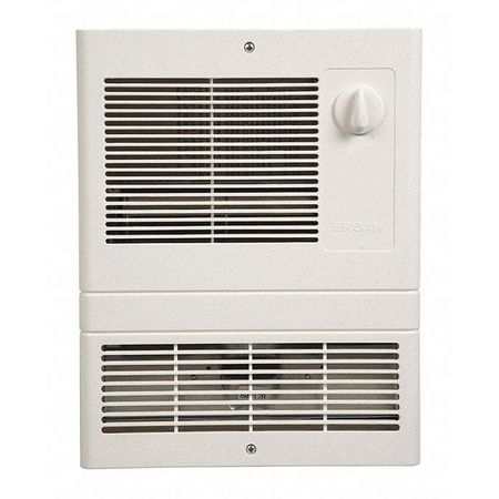 BROAN Electric Wall Heater, 1550 W, 120/240VAC, White 9815WH