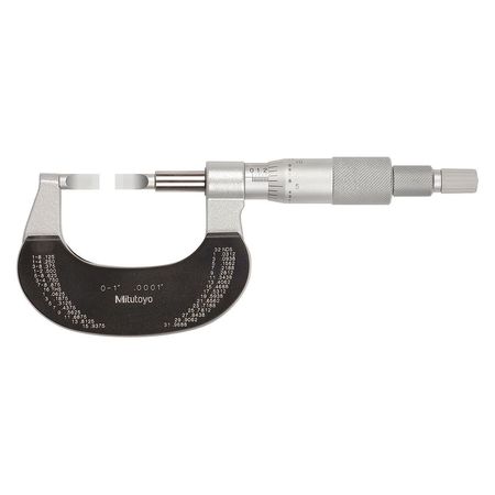 Mitutoyo 0 to 1"/.0001" Blade Mic Nrs 122-135-10