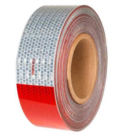 INCOM Conspicuity Tape, Red/White, 2"X150ft V57203