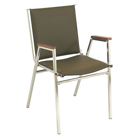 KFI Stacking Chair, Brown Vinyl 411CH-9106