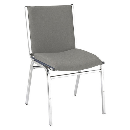 KFI Stacking Chair, Armless, Gray Fabric 420CH-1501