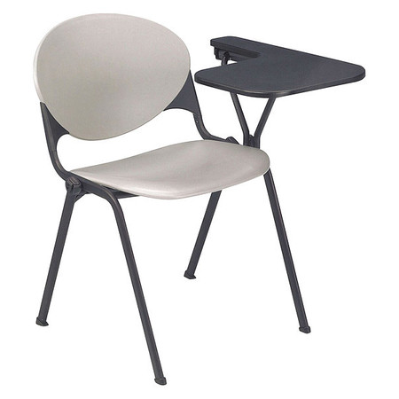 KFI Stacking School Chair, Grey Finish 2000-P06-PTABLETW/VARM-LFT