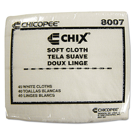 CHIX Soft Cloths, 13 x 15, White, PK1200 8007