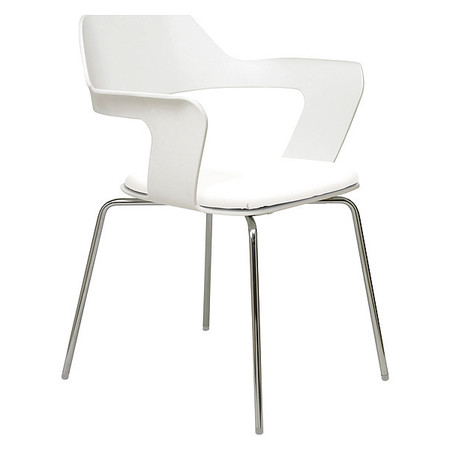 KFI Stack Chair, Flx Poly Shll, Wht/Snow 2500-WHITE-SNOW