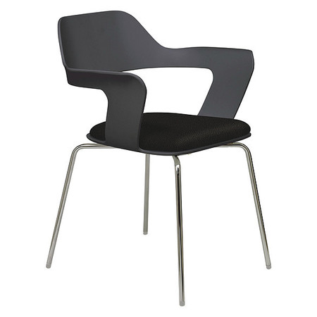 KFI Stack Chair, Flx Poly Shll, Blck/Tux 2500-BLACK-TUXEDO