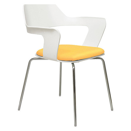 KFI Stck Chair, Flx Poly Shll, Wht/Dffdl 2500-WHITE-DAFFODIL