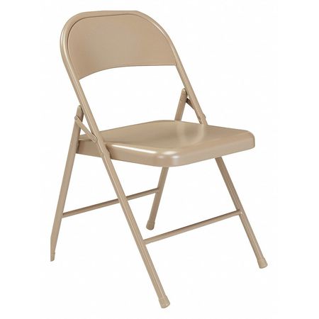 NATIONAL PUBLIC SEATING Commercialine Folding Chair, Stl, Tan, PK4 901