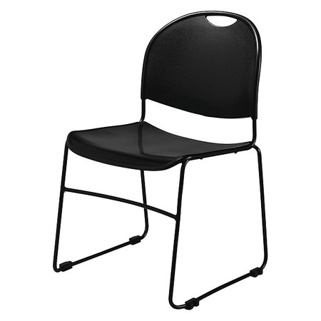 NATIONAL PUBLIC SEATING Commercialine Compact Stack Chair, Black 850