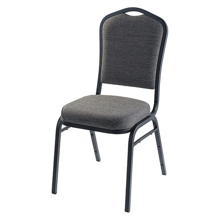 NATIONAL PUBLIC SEATING Stack Chair, Fabric, Greystone 9362-BT