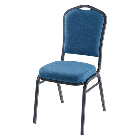 National Public Seating Stack Chair, Fabric, Natural Blue 9374-BT