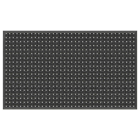 APACHE MILLS Drainage Mat, Black, 7/16 in Thick, 5 ft W 3939409233x5
