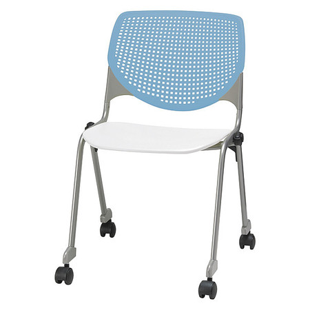KFI Poly Stack Chair, Sky Blue Back CS2300-BP35-SP08