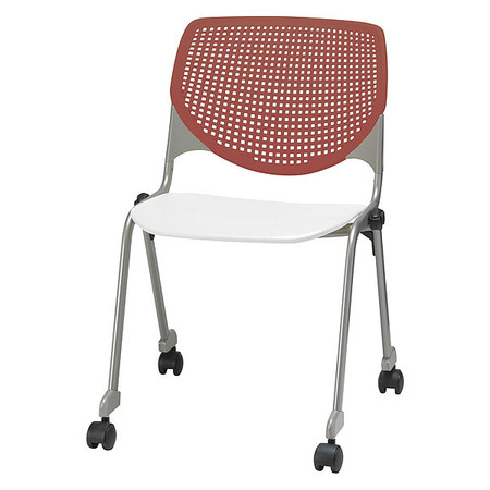 KFI Poly Stack Chair, Coral Back CS2300-BP41-SP08