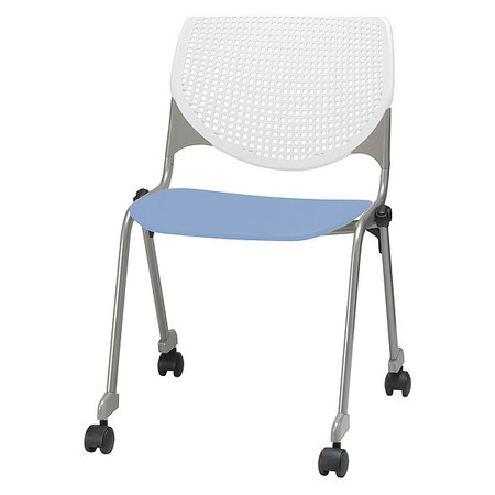 KFI Poly Stack Chair, Peri Blue Seat CS2300-BP08-SP20
