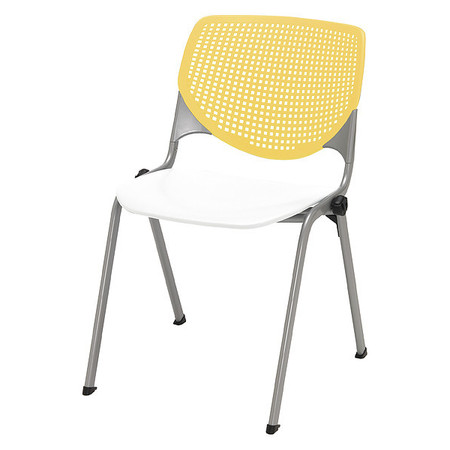 KFI Poly Stack Chair, Yellow Back 2300-BP12-SP08