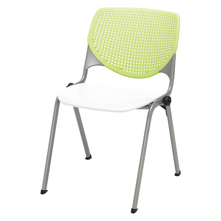 KFI Poly Stack Chair, Lime Gn Back 2300-BP14-SP08
