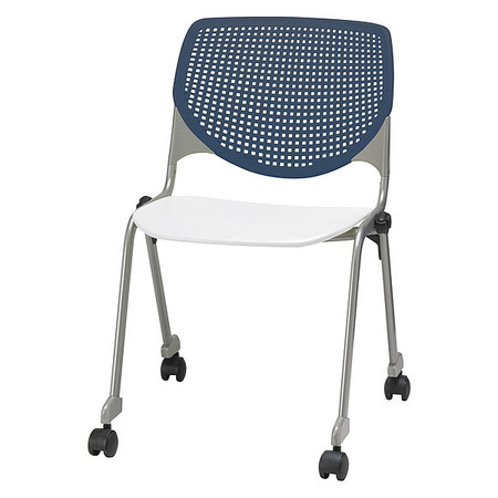 KFI Poly Stack Chair, Navy Back CS2300-BP03-SP08
